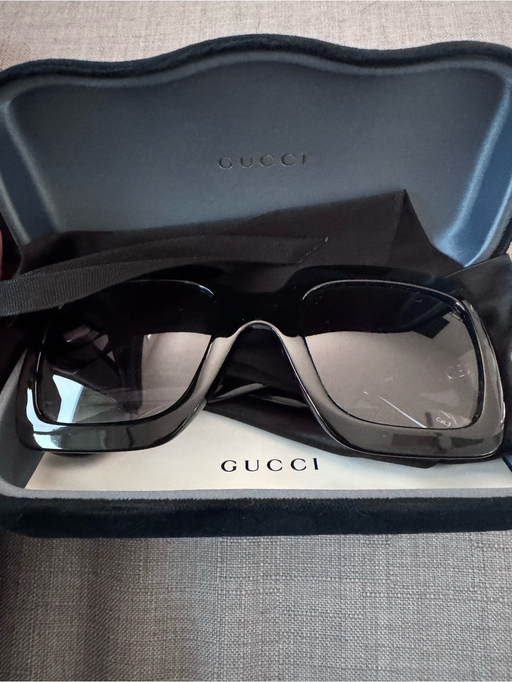 Gucci Black Oversized Square women’s  Sunglasses